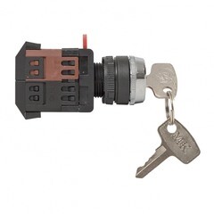 Переключатель EKF PROxima АKS-22 660 В 1NO+1NC IP65 2P с фиксацией с замком черный - фото 3