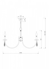 Люстра подвесная Freya Forte E14 320 Вт 21,33 кв.м (FR1006PL-08N) - фото 2