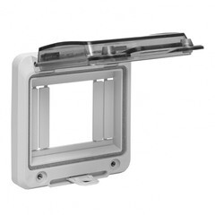 Окно герметичное EKF PROxima для электрощита 95х93х28 мм IP67 на 4 модуля пластиковое серое (ak-g-4) - фото 2