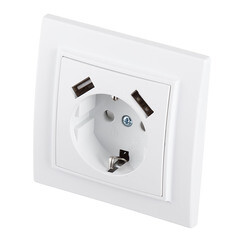 Розетка EKF Минск встраиваемая белая с 2хUSB-А (ERR16-028-100-2USB) - фото 3