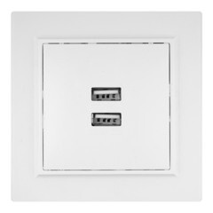 Изображение товара Розетка USB EKF Минск встраиваемая белая 2хUSB-А (ERR-2USB-100)
