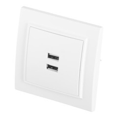 Розетка USB EKF Минск встраиваемая белая 2хUSB-А (ERR-2USB-100) - фото 4