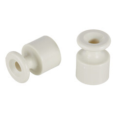 Изолятор Bironi для витого провода пластиковый слоновая кость (100 шт.) - фото 1