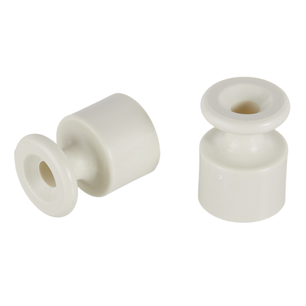 Изображение товара Изолятор Bironi пластиковый слоновая кость для витого провода 100 шт