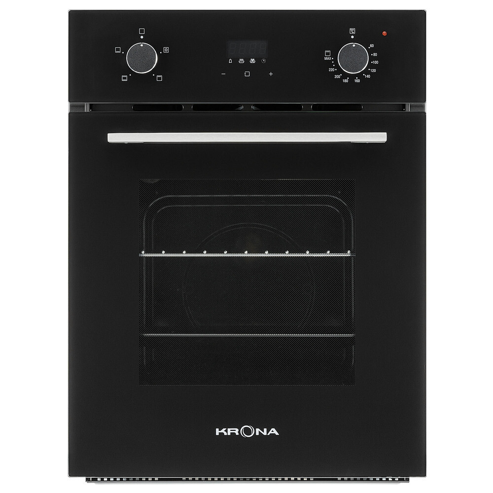 Духовой шкаф электрический встраиваемый Krona Estero 45 BL 447 мм черный