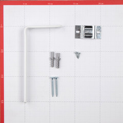 Кронштейн настенный для пластмассового карниза 15 см с крепежом - фото 3