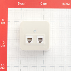 Розетка компьютерная/ телефонная Systeme Electric Blanca накладная бежевая RJ11/ RJ45 (BLNIA045117) - фото 4