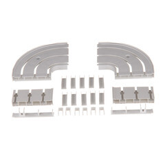 Боковина для трехрядного карниза пластиковая круглая 16 см (2 шт.) - фото 3