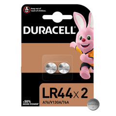 Батарейка Duracell (Б0009737) LR44 таблетка 1,5 В (2 шт.)