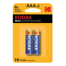 Батарейка Kodak Мax ААА мизинчиковая LR03 1,5 В (2 шт.) (Б0005132)