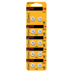 Изображение товара Батарейка Kodak Мax таблетка AG10 1,5 В (10 шт.) (Б0044715)