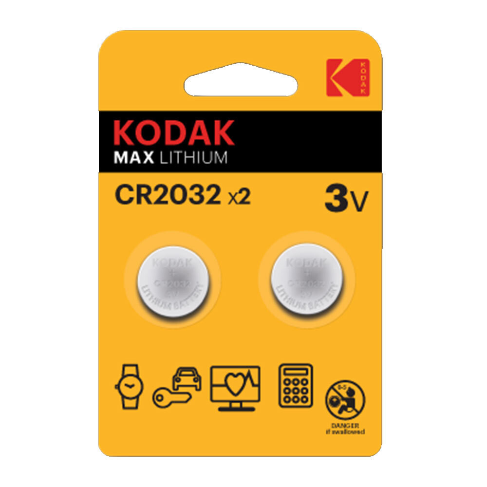 Изображение товара Батарейка Kodak Мax Lithium таблетка CR2032 3 В (2 шт.) (Б0037004)