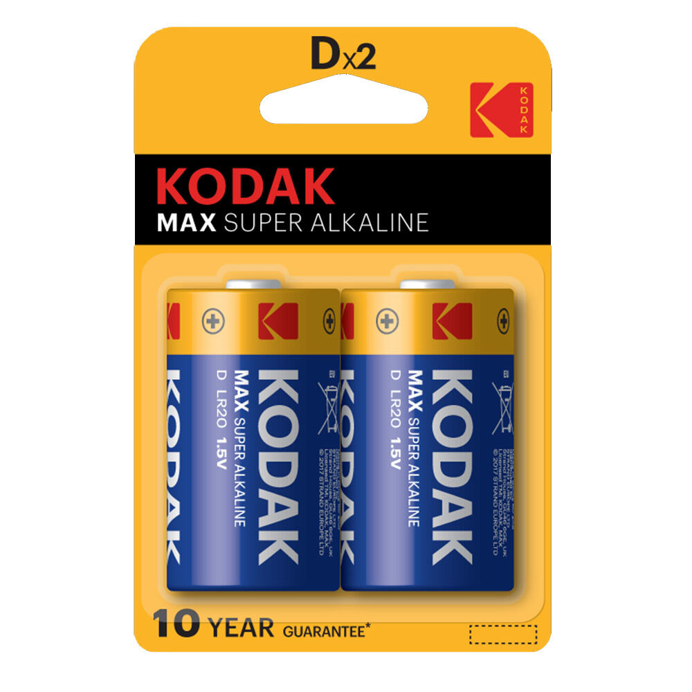 Изображение товара Батарейка Kodak Мax D 1,5 В (2 шт.) (Б0005129)