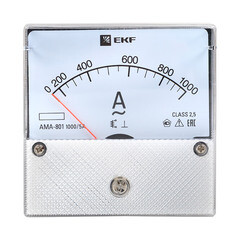 Амперметр аналоговый EKF PROxima AMA-801 80х80 мм IP20 1000 А трансформаторное подключение на 5 модулей (ama-801-1000) - фото 4