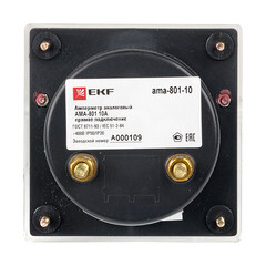Амперметр аналоговый EKF PROxima AMA-801 80х80 мм IP20 10 А прямое подключение на 5 модулей (ama-801-10) - фото 4