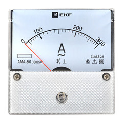 Амперметр аналоговый EKF PROxima AMA-801 80х80 мм IP20 300 А трансформаторное подключение на 5 модулей (ama-801-300) - фото 4