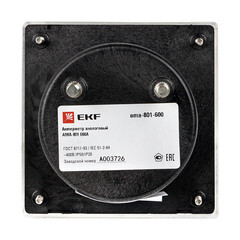 Амперметр аналоговый EKF PROxima AMA-801 80х80 мм IP20 600 А трансформаторное подключение на 5 модулей (ama-801-600) - фото 3
