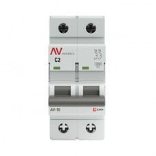 Автоматический выключатель модульный EKF Averes AV-10 2P 2А тип C 10 кА 230 В (mcb10-2-02C-av)