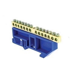 Изображение товара Шина нулевая на DIN-изоляторе EKF PROxima 6х9 мм 14 отверстий латунь синяя (20 шт.) (sn0-63-14-d)