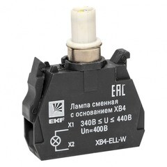 Лампа сменная EKF PROxima ХВ4 39х32х10 мм 400 В IP40 с основанием пластиковая белая (XB4-ELL-W) - фото 1