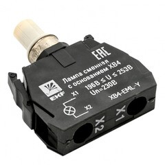 Лампа сменная EKF PROxima ХВ4 39х32х10 мм 230 В IP40 с основанием пластиковая желтая (XB4-EML-Y) - фото 8