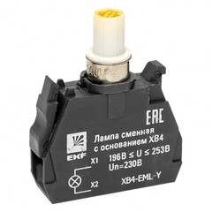 Изображение товара Лампа сменная EKF PROxima ХВ4 39х32х10 мм 230 В IP40 с основанием пластиковая желтая (XB4-EML-Y)