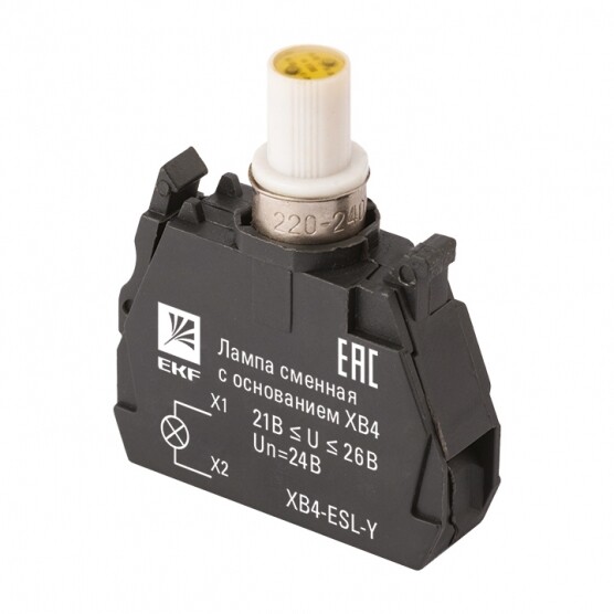 Изображение товара Сменная лампа EKF PROxima ХВ4 10х32х39 мм 24 В IP40 пластиковая желтая