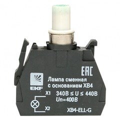 Лампа сменная EKF PROxima ХВ4 39х32х10 мм 400 В IP40 с основанием пластиковая зеленая (XB4-ELL-G) - фото 8
