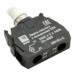 Лампа сменная EKF PROxima ХВ4 39х32х10 мм 400 В IP40 с основанием пластиковая зеленая (XB4-ELL-G) - фото 7