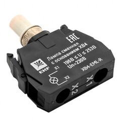 Лампа сменная EKF PROxima ХВ4 39х32х10 мм 230 В IP40 с основанием пластиковая красная (XB4-EML-R) - фото 8