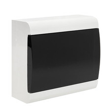 Щит распределительный навесной EKF SlimBox PROxima ЩРН-П-10 пластиковый IP41 202,5х230,5х98,5 мм 10 модулей прозрачная дверь серый (sb-n-10)
