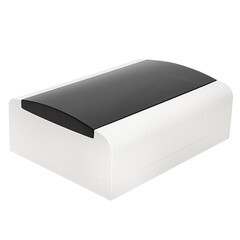 Щит распределительный навесной EKF SlimBox PROxima ЩРН-П-12 пластиковый IP41 201,5х265,5х98,5 мм 12 модулей прозрачная дверь серый - фото 9