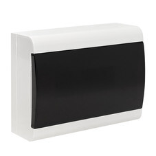 Щит распределительный навесной EKF SlimBox PROxima ЩРН-П-12 пластиковый IP41 201,5х265,5х98,5 мм 12 модулей прозрачная дверь серый (sb-n-12)
