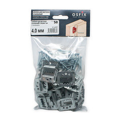 Крепеж кляймер №4 с саморезами для вагонки Осфикс Профи усиленный (50 шт.) - фото 2