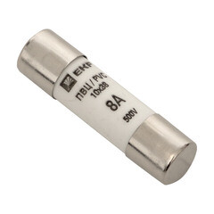 Вставка плавкая цилиндрическая EKF PROxima ПВЦ 8А 10х38 мм 500 В IP20 (20 шт.) (pvc-10х38-8) - фото 1