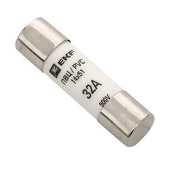 Вставка плавкая цилиндрическая EKF PROxima ПВЦ 32А 14х51 мм 500 В IP20 (10 шт.) (pvc-14х51-32) - фото 1