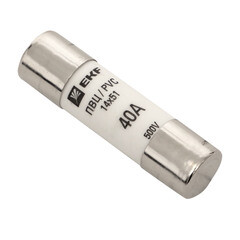 Вставка плавкая цилиндрическая EKF PROxima ПВЦ 40А 14х51 мм 500 В IP20 (10 шт.) (pvc-14х51-40) - фото 1