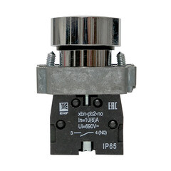 Кнопка EKF PROxima BA21 230 В IP65 металлическая черная (xb2-ba21-65) - фото 2