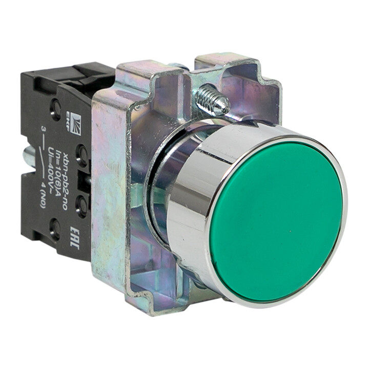 Изображение товара Кнопка EKF PROxima BA31 230 В IP40 металлическая зеленая (xb2-ba31)