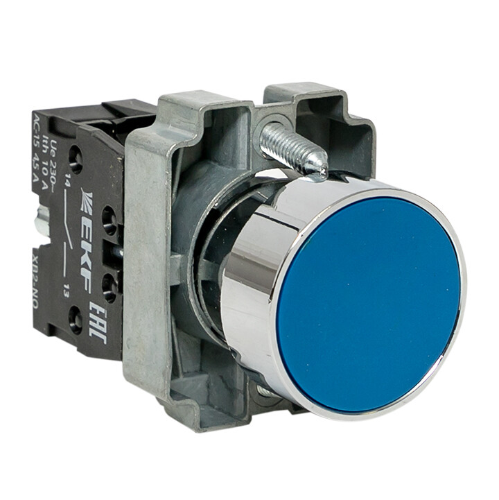 Изображение товара Кнопка EKF PROxima BA61 230 В IP40 металлическая синяя (xb2-ba61)
