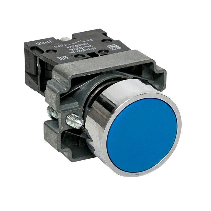 Изображение товара Кнопка EKF PROxima BA61 230 В IP65 металлическая синяя (xb2-ba61-65)