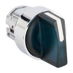 Изображение товара Кнопка 45 градусов EKF PROxima ХB4 на 3 положения 230 В IP54 с фиксацией без подсветки с короткой ручкой синяя (XB4BD3FL-B)