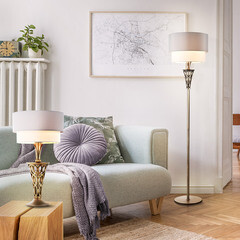 Торшер Maytoni E27 100 Вт серебро антик IP20 (H311-FL-01-G) - фото 2