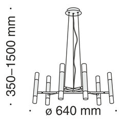 Люстра подвесная Maytoni Vigo G9 300 Вт 18 кв.м (MOD031PL-12B) - фото 2