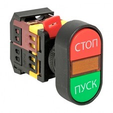 Кнопка овальная EKF PROxima APBB-22N 230 В IP40 пуск-стоп красно-зеленая (pbn-apbb-o)