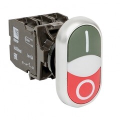 Изображение товара Кнопка овальная EKF PROxima LA32HND 230 В IP40 с подсветкой пуск-стоп красно-зеленая