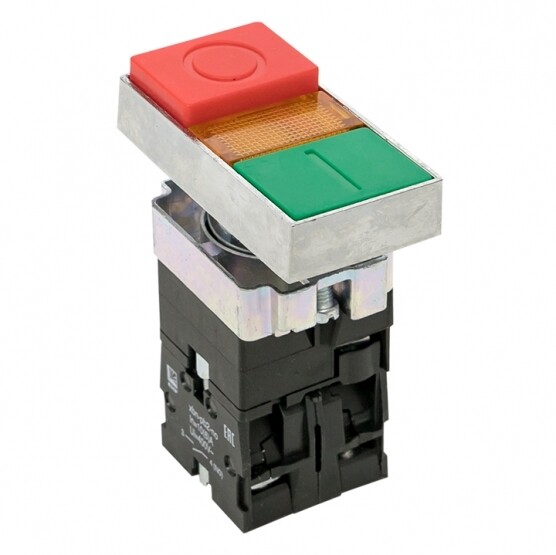 Изображение товара Кнопка прямоугольная EKF PROxima LAY5-BW8465 230 В IP40 светодиодная