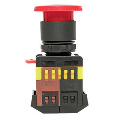 Кнопка грибок EKF PROxima ANE-22 230 В 1NO+1NC IP40 поворотная с подсветкой красная (pbn-ane) - фото 2