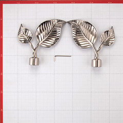 Наконечник Лист d 20 мм серебро 2 шт. - фото 2