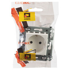 Розетка DKC Avanti встраиваемая белая с защитными шторками (3702304) - фото 2